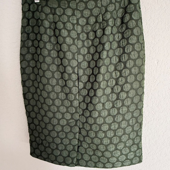 MAEVE Anthropologie green on green polka dot pencil skirt SIZE 2 - Picture 6 of 7